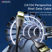 Yesido USB To Lightning Data Sync Charging Cable 1.2m Black