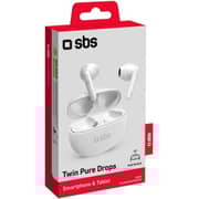 SBS TEEARPURDTWSBTW Twin Pure Drops True Wireless Earbuds White