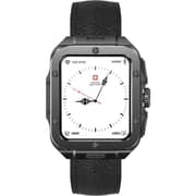 Swiss Military ALPS 2 Smartwatch Black With Black Leather Strap