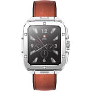Swiss Military ALPS 2 Smartwatch with Brown Leather Strap - Silver