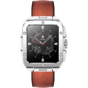 Swiss Military ALPS 2 Smartwatch with Brown Leather Strap - Silver
