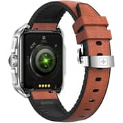 Swiss Military ALPS 2 Smartwatch with Brown Leather Strap - Silver