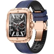 Swiss Military ALPS 2 Smartwatch with Blue Leather Strap - Rose Gold