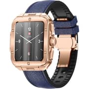 Swiss Military ALPS 2 Smartwatch with Blue Leather Strap - Rose Gold