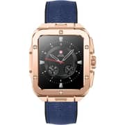 Swiss Military ALPS 2 Smartwatch with Blue Leather Strap - Rose Gold