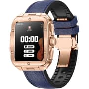 Swiss Military ALPS 2 Smartwatch with Blue Leather Strap - Rose Gold