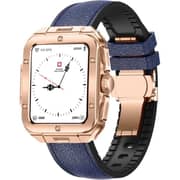 Swiss Military ALPS 2 Smartwatch with Blue Leather Strap - Rose Gold