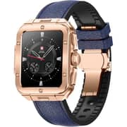 Swiss Military ALPS 2 Smartwatch with Blue Leather Strap - Rose Gold