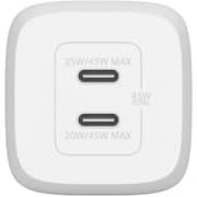 Belkin Dual USB-C GaN Wall Charger With PPS 45 Watts White
