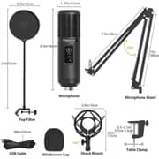 Maono USB Condenser Microphone Kit Black