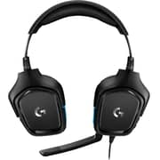 Logitech G431 Wired Over Ear Gaming Headset Black/Blue