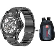 Swiss Military SMWCHDOM2M-GM Dom 2 Smartwatch Gun Metal + Swiss Military LBP40 Laptop Bag Black