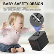 Maxguard Universal Travel Adapter Black
