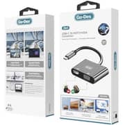 Go Des 2-in-1 USB-C To HDTV & VGA Converter Black