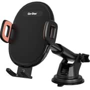 Go Des 2-in-1 Auto Tightening Kickstand Mobile Phone Holder Black