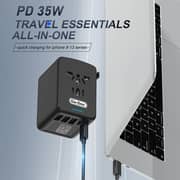 Go Des Universal Travel Adapter Black