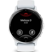 Garmin Venu 3 GPS Smartwatch Silver Stainless Steel Bezel With Whitestone Case and Silicone Band 45mm 010-02784-00