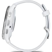 Garmin Venu 3 GPS Smartwatch Silver Stainless Steel Bezel With Whitestone Case and Silicone Band 45mm 010-02784-00