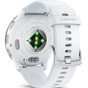 Garmin Venu 3 GPS Smartwatch Silver Stainless Steel Bezel With Whitestone Case and Silicone Band 45mm 010-02784-00