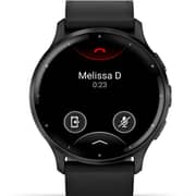 Garmin Venu 3 GPS Smartwatch Slate Stainless Steel Bezel With Black Case and Leather Band (includes black silicone band) 45mm 010-02784-52