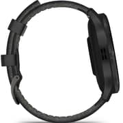 Garmin Venu 3 GPS Smartwatch Slate Stainless Steel Bezel With Black Case and Leather Band (includes black silicone band) 45mm 010-02784-52