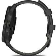 Garmin Venu 3 GPS Smartwatch Slate Stainless Steel Bezel With Black Case and Leather Band (includes black silicone band) 45mm 010-02784-52