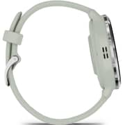 Garmin Venu 3s GPS Smartwatch Silver Stainless Steel Bezel With Sage Grey Case and Silicone Band 41mm 010-02785-01