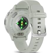 Garmin Venu 3s GPS Smartwatch Silver Stainless Steel Bezel With Sage Grey Case and Silicone Band 41mm 010-02785-01