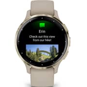 Garmin Venu 3s GPS Smartwatch Soft Gold Stainless Steel Bezel With French Grey Case and Silicone Band 41mm 010-02785-02