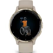Garmin Venu 3s GPS Smartwatch Soft Gold Stainless Steel Bezel With French Grey Case and Silicone Band 41mm 010-02785-02