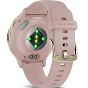 Garmin Venu 3s GPS Smartwatch Soft Gold Stainless Steel Bezel With Dust Rose Case and Silicone Band 41mm 010-02785-03