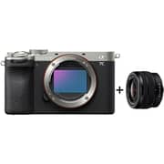 Sony Alpha a7C II Full Frame Mirrorless Camera Body Silver - ILCE7CLM2/S + Sony SEL2860 Lens Black