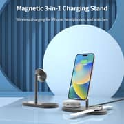 Protect 3-in-1 Wireless Charger Space Grey With Magnetic Phone Stand Space Grey