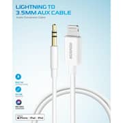 Remson Lightning To 3.5 mm Aux Cable 1.2m White