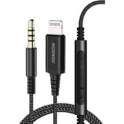 Remson Lightning To 3.5 mm Aux Cable 1.2m Black