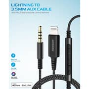 Remson Lightning To 3.5 mm Aux Cable 1.2m Black
