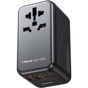 Momax 4 Port GAN Travel Adaptor Black