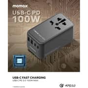 Momax 4 Port GAN Travel Adaptor Black