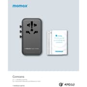 Momax 4 Port GAN Travel Adaptor Black