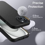 FITIT Magnetic Silicone Case for iPhone 14 Plus 6.7-Inch, Compatible with all MagSafe accessories, Silky-Soft Touch Full-Body Protective Phone Case, Shockproof Cover - Black