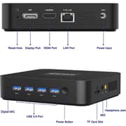 Minisforum GK41 Mini Desktop PC - Intel Celeron J4125 / 256GB SSD / 8GB RAM / Shared Intel UHD Graphics 600 / Windows 11 Pro / Black + Logitech MK220 Mouse And Keyboard Combo