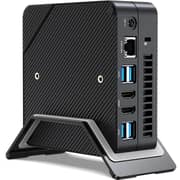 Minisforum Venus Series UM560XT Mini Desktop PC - AMD Ryzen 5 5600H / 512GB SSD / 16GB RAM / Shared AMD Radeon Graphics / Windows 11 Pro / Black + Logitech MK220 Mouse And Keyboard Combo
