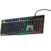 Porodo Gaming Membrane Full Keyboard Transparent/Black