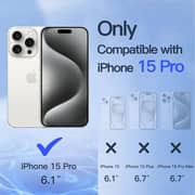 Fitit Privacy Screen Protector for iPhone 15 Pro - Anti-Spy Glass