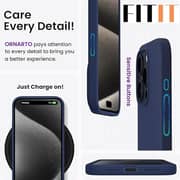 FITIT iPhone 15 Promax Silicon Magnetic Case Blue - FIT-SMG-IP15PM-BL