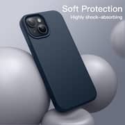 FITIT iPhone 15 Silicon Magnetic Case Blue - FIT-SMG-IP15-BL