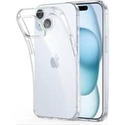 Glassology iPhone 15 Case, Crystal Clear Shockproof Bumper, Anti-Yellowing, Military-Grade Protection - Transparent
