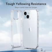 Glassology iPhone 15 Case, Crystal Clear Shockproof Bumper, Anti-Yellowing, Military-Grade Protection - Transparent