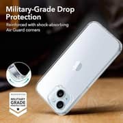Glassology iPhone 15 Case, Crystal Clear Shockproof Bumper, Anti-Yellowing, Military-Grade Protection - Transparent