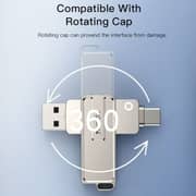 Yesido 2-in-1 Flash Drive Type-C 128GB Silver FL17